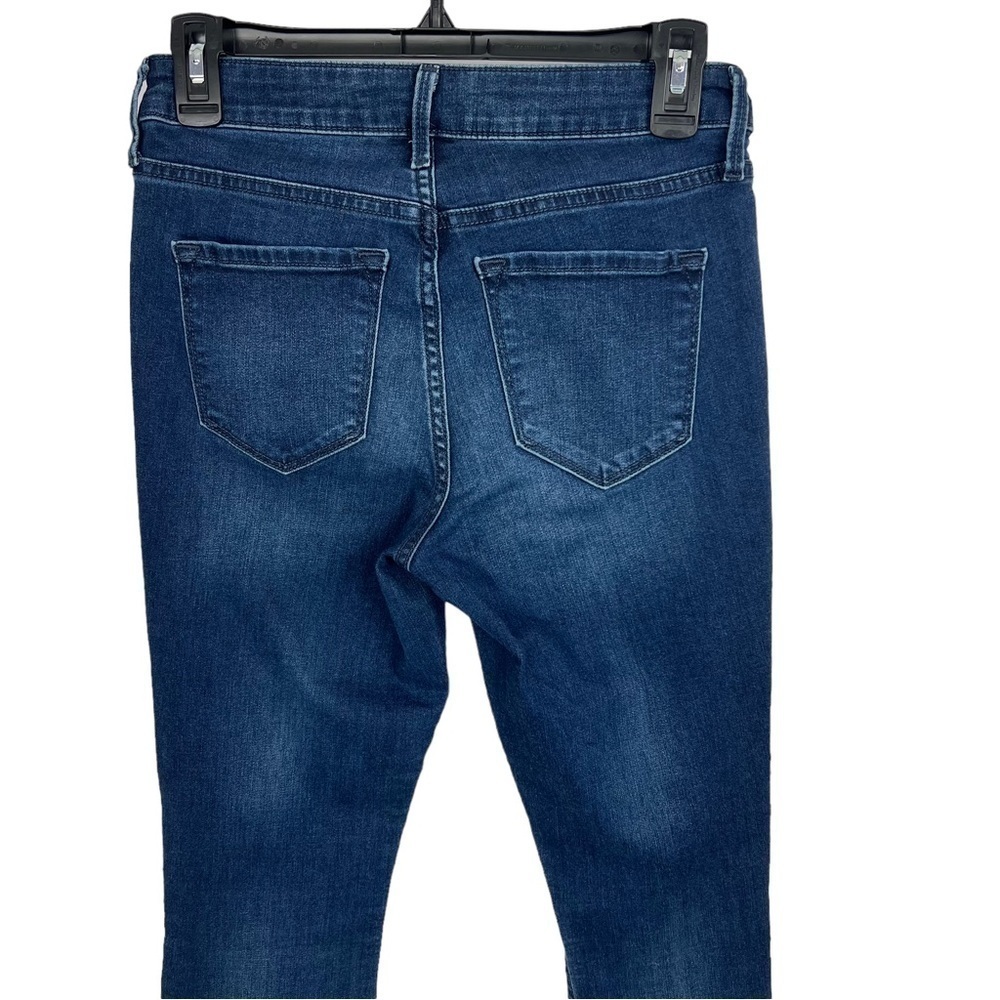 Old Navy Rockstar Women’s Blue Jeans Sz 4 Dark Wash Mid-Rise Stretch Distressed - Picture 4 of 12